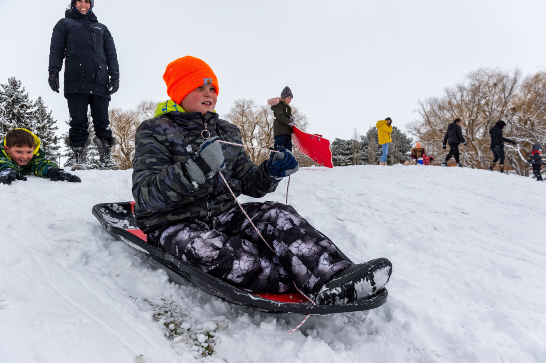 Sledding around
